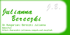 julianna bereczki business card